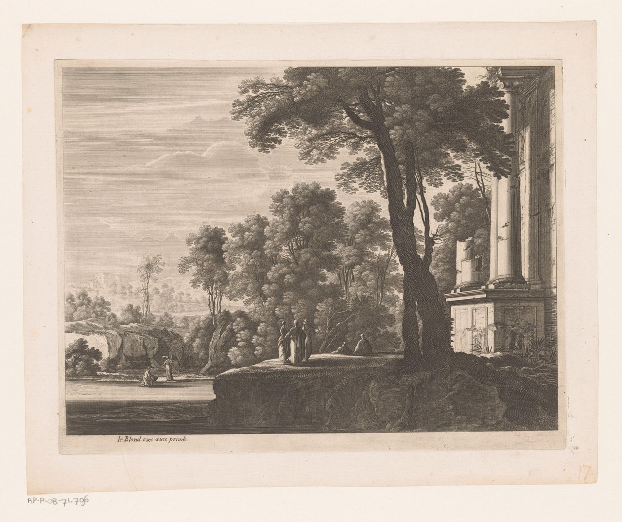 Landschaft mit Tobias und dem Engel von Nicolas Perelle