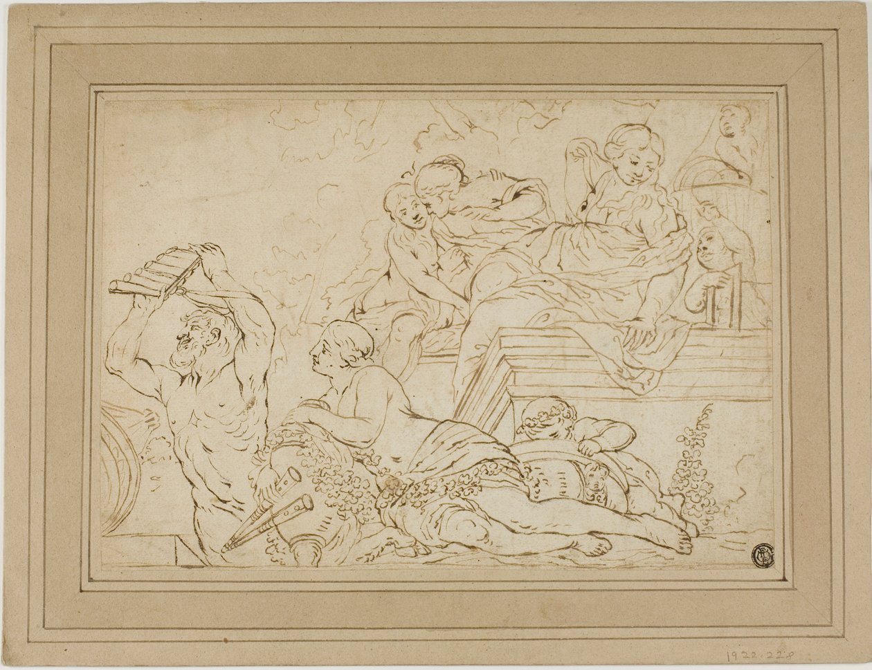 Szene mit Nymphen und Satyr von Nicolas Pierre Loir