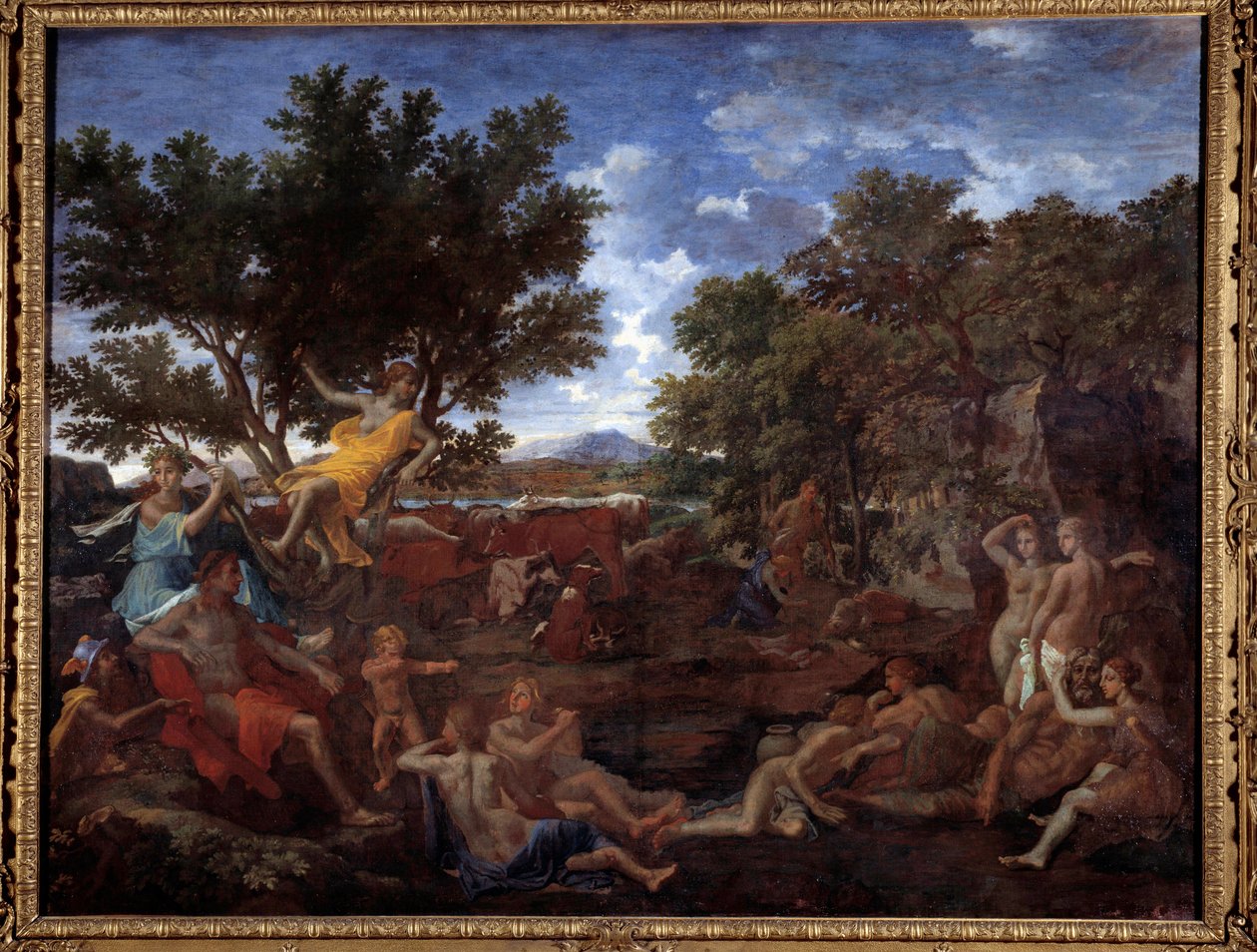 Apollo verliebt sich in Daphne von Nicolas Poussin