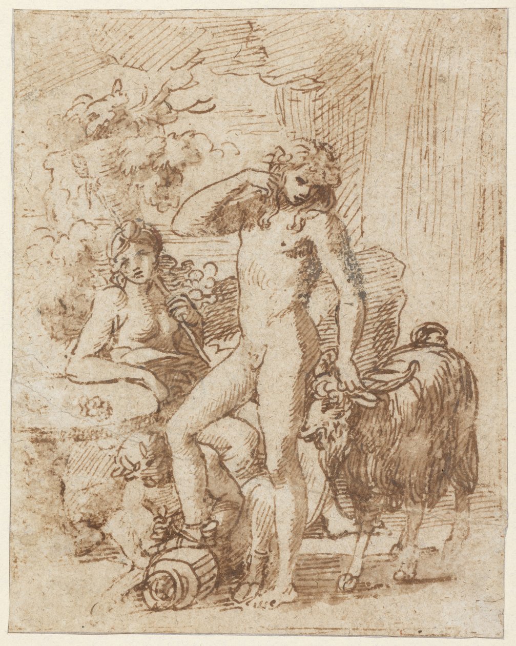 Bacchus und Erigone von Nicolas Poussin