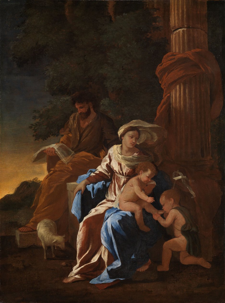 Die Heilige Familie mit dem Johannesknaben von Nicolas Poussin