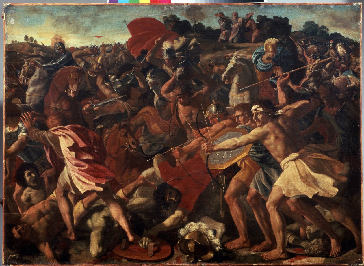 Sieg Josuas über die Amalekiter während der Schlacht zwischen den Israeliten und den Amalekitern von Nicolas Poussin