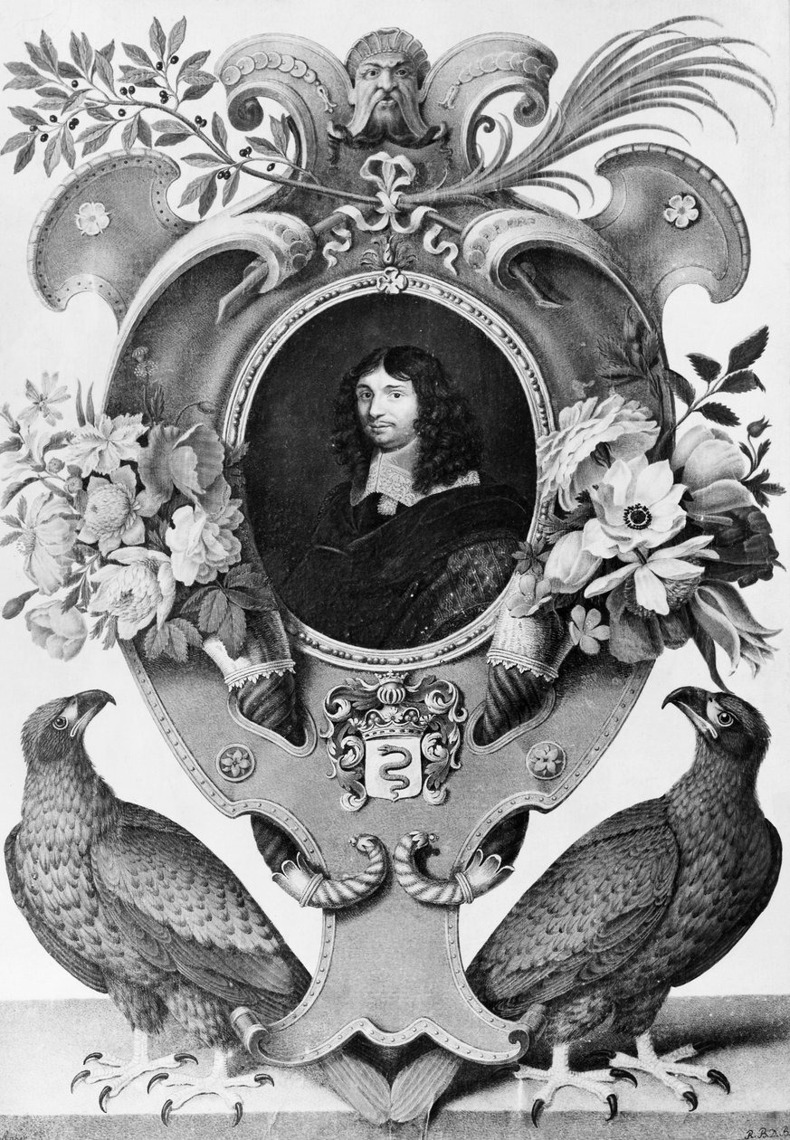 Porträt von Jean-Baptiste Colbert (1619-1683), französischer Staatsmann, Gravur von Nicolas Robert (1614-1685) von Nicolas Robert
