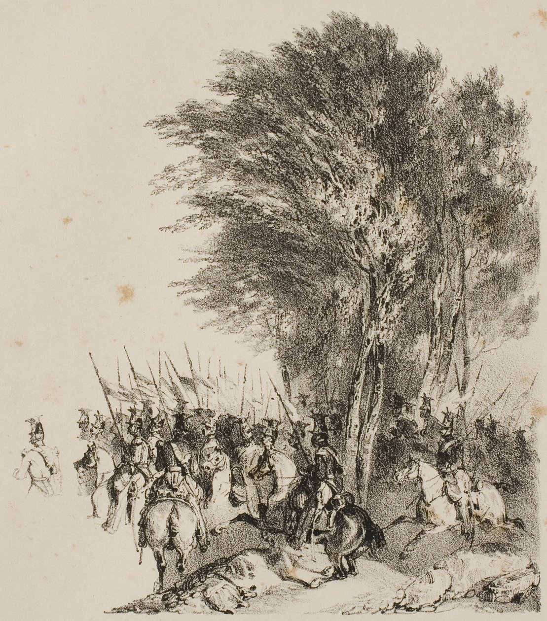 Lanzenreiter auf dem Marsch von Nicolas Toussaint Charlet
