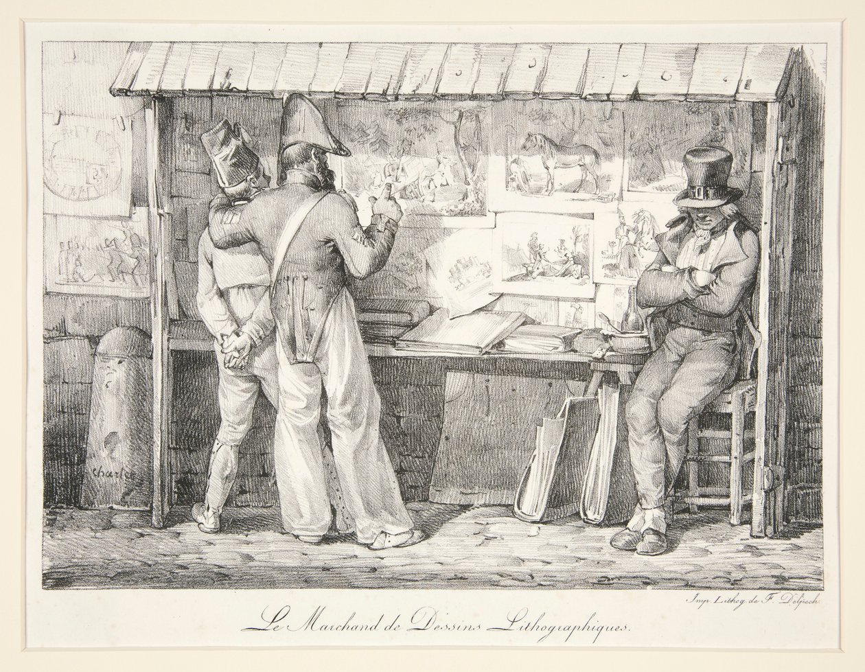 Der Händler von lithografischen Bildern von Nicolas Toussaint Charlet