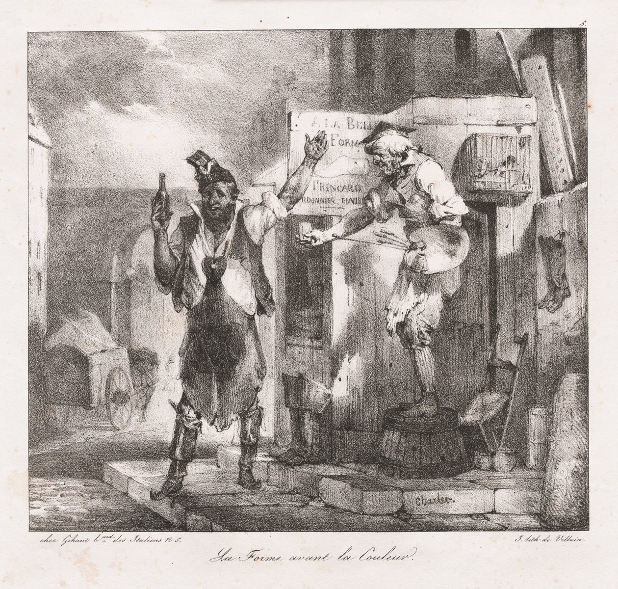Lithographische Skizzen von Charlet: Form vor Farbe von Nicolas Toussaint Charlet