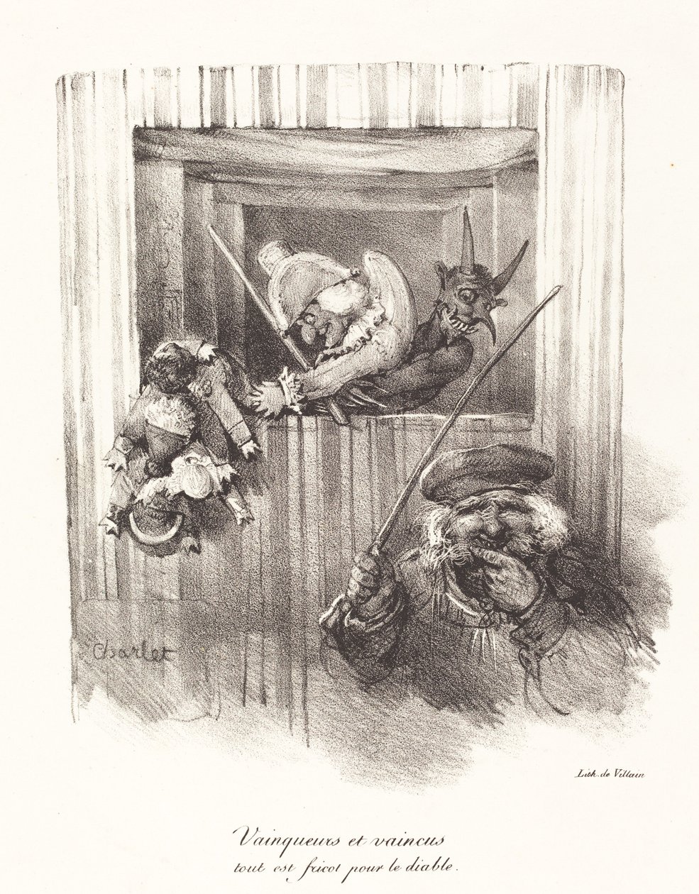 Sieger und Besiegte, alles ist Teufelsfutter (Vainqueurs et vaincus, tout est fricot pour le diable) von Nicolas Toussaint Charlet