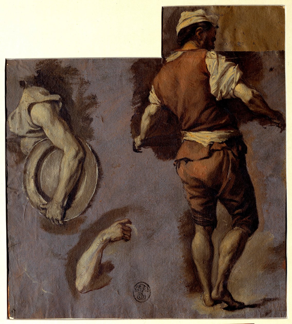 Studie der Anatomie, Armbewegungen und Rücken eines Mannes von Nicolas Vleughels