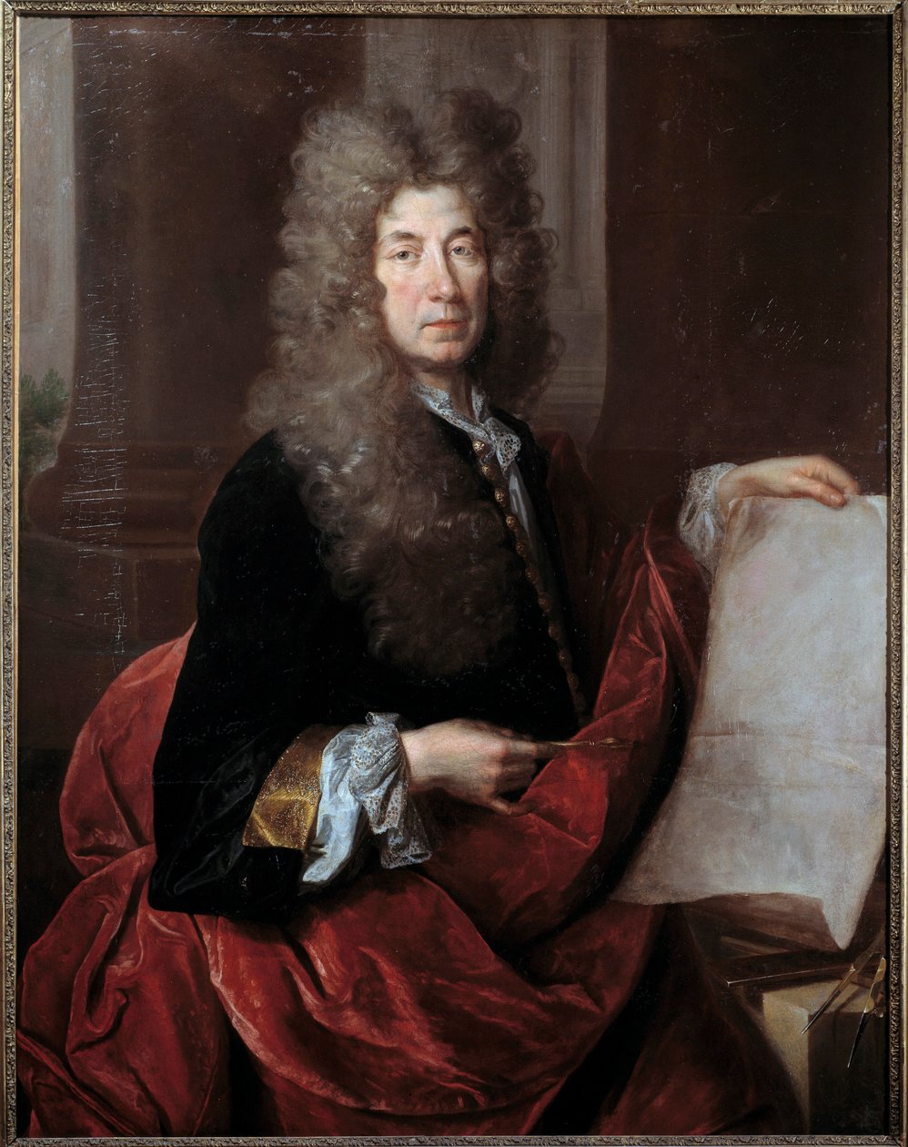 Porträt von Jules Hardouin Mansart, Architekt und Superintendent der Gebäude von König Ludwig XIV. von Nicolas de Largillière