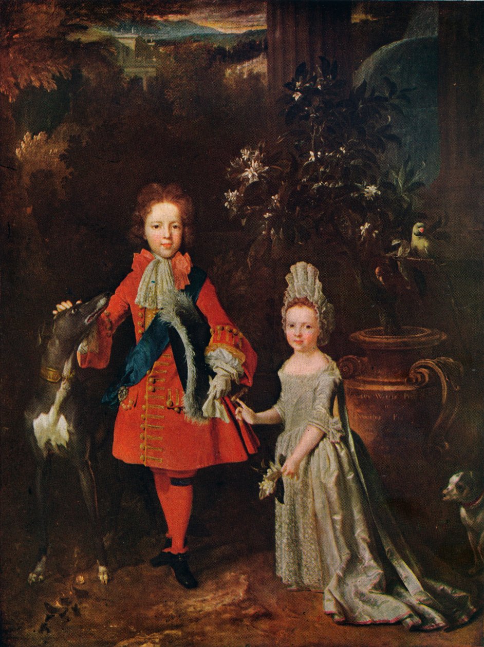 James Francis Edward Stuart 1688-1765, Louisa Maria Theresa Stuart 1692-1712, 1695, 1915 von Nicolas de Largillière