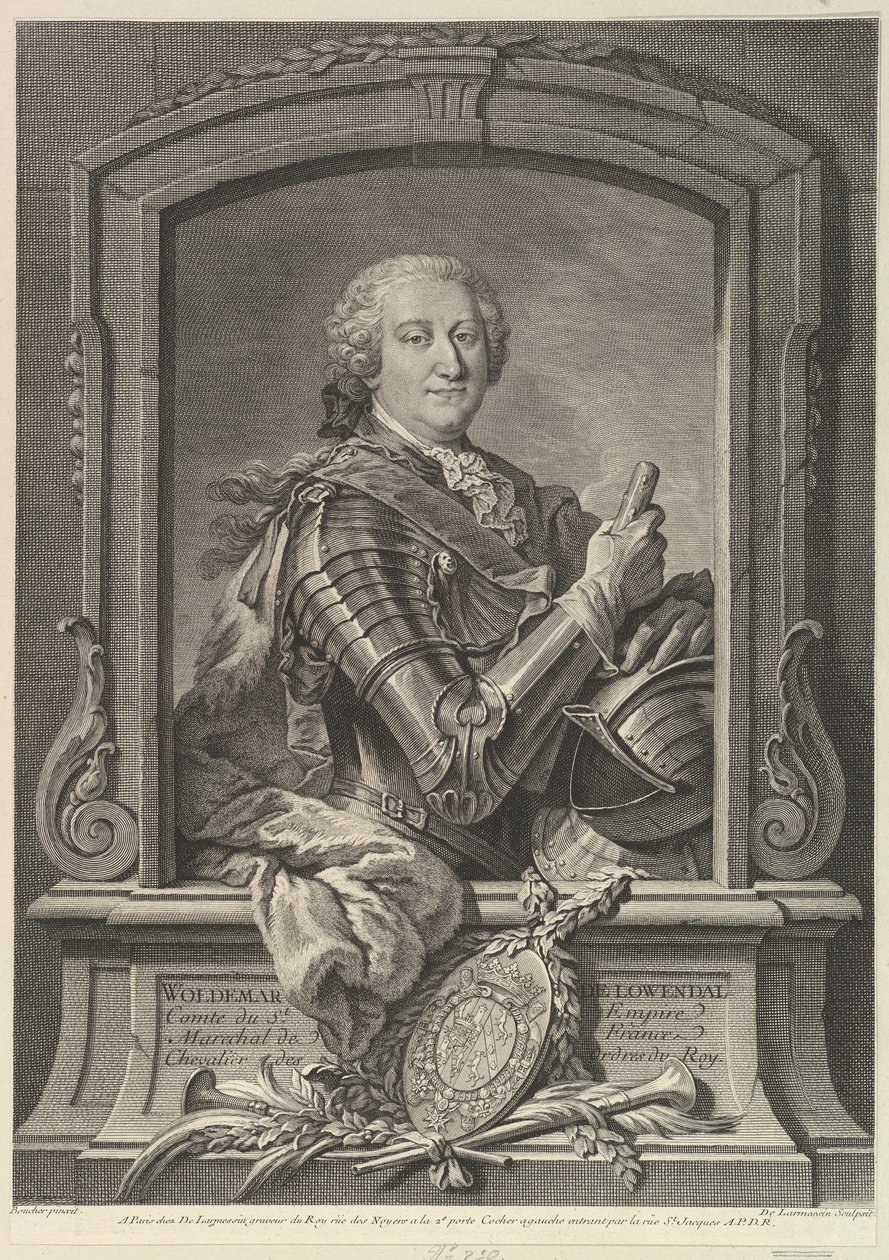 Porträt von Maréchal de Lowendal, 18. Jahrhundert von Nicolas de Larmessin