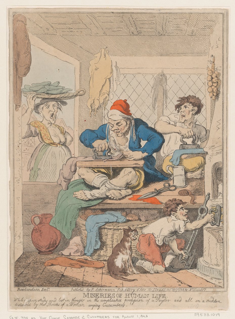 Elend des menschlichen Lebens: Während tiefem Studium und in Gedanken verloren in der komplizierten..., Oktober 1807 von Nicolaus Heideloff