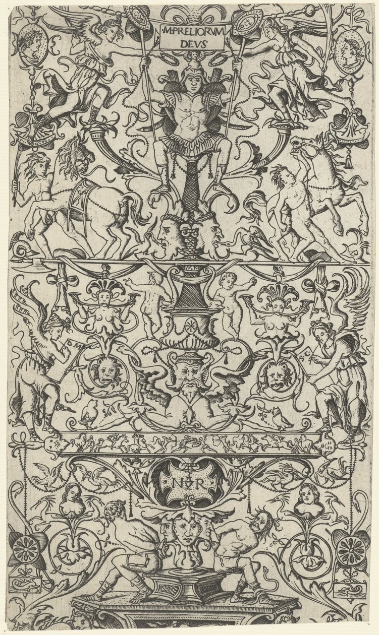 Fragment eines Ornament-Paneels mit Mars von Nicoletto da Modena