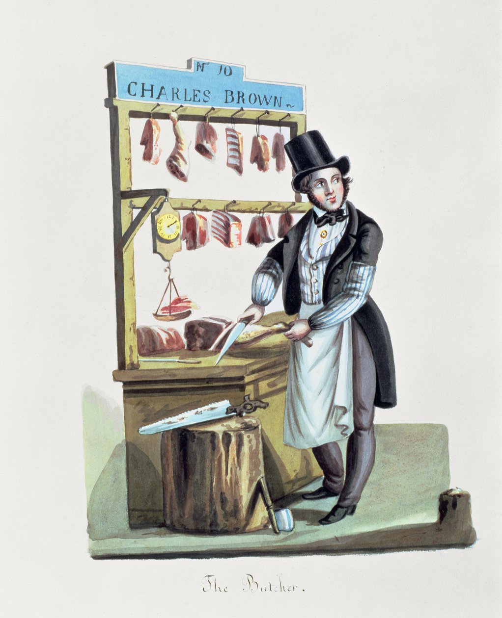 Der Metzger, ca. 1840-44 von Nicolino Calyo