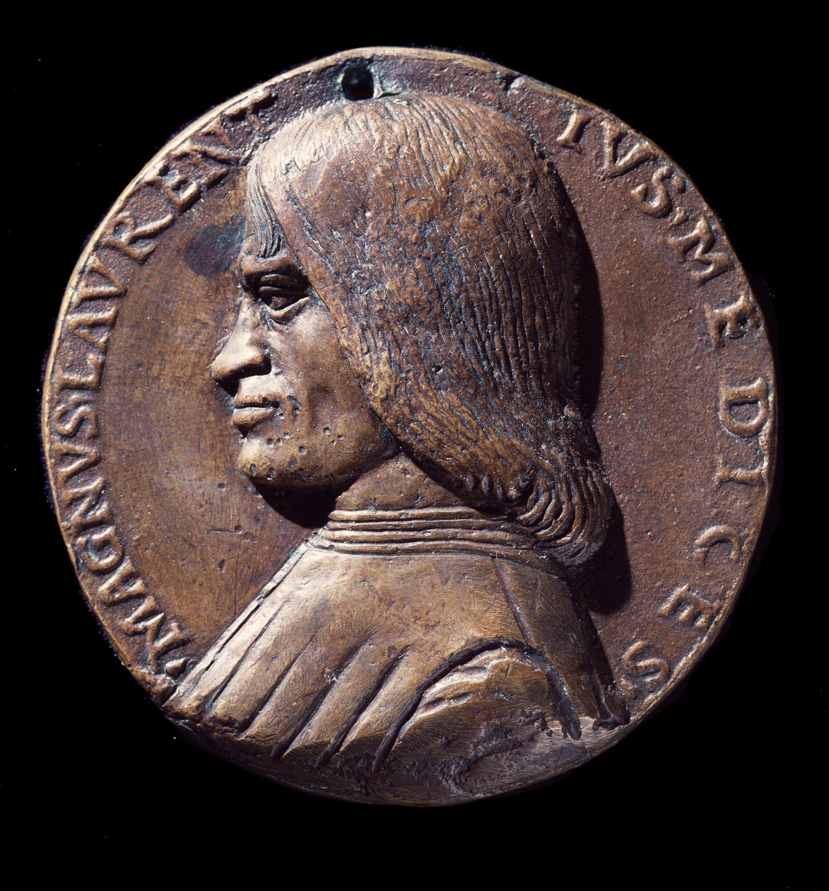 Porträtmedaille von Lorenzo de Medici, bekannt als der Prächtige von Nicolo Spinelli