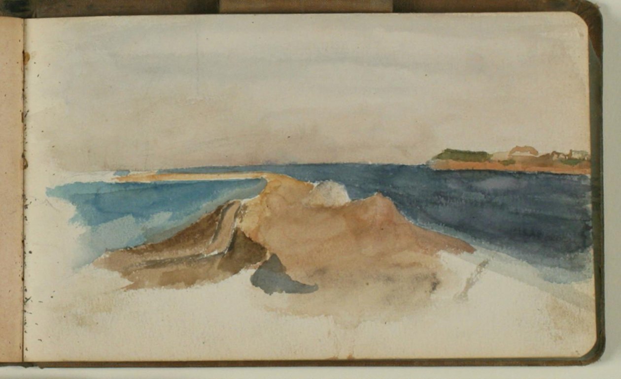 Aussicht über den Öresund, bei den Forts von Niels Larsen Stevns