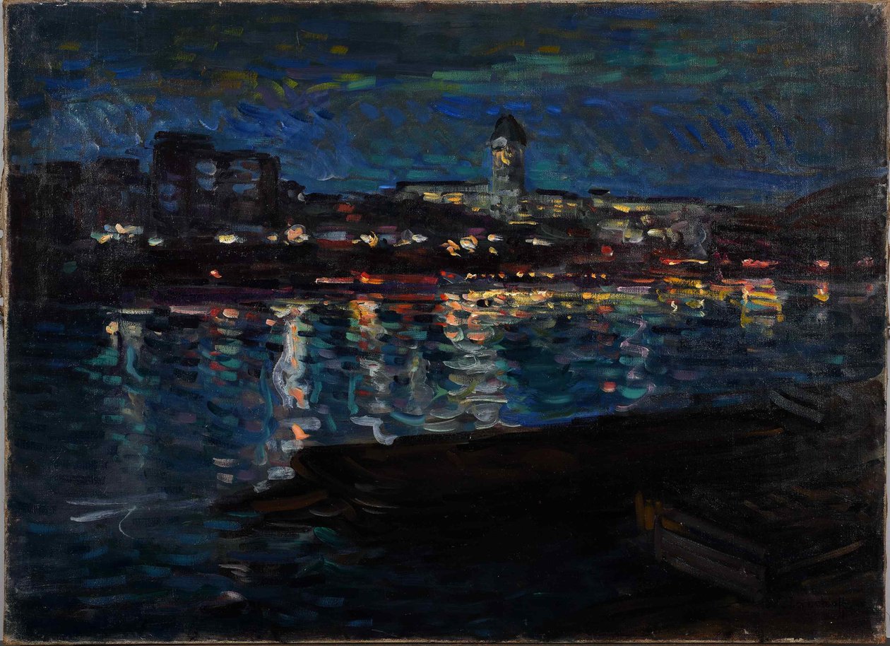 Die Seine bei Nacht von Nikolai Alexandrovich Tarkhov