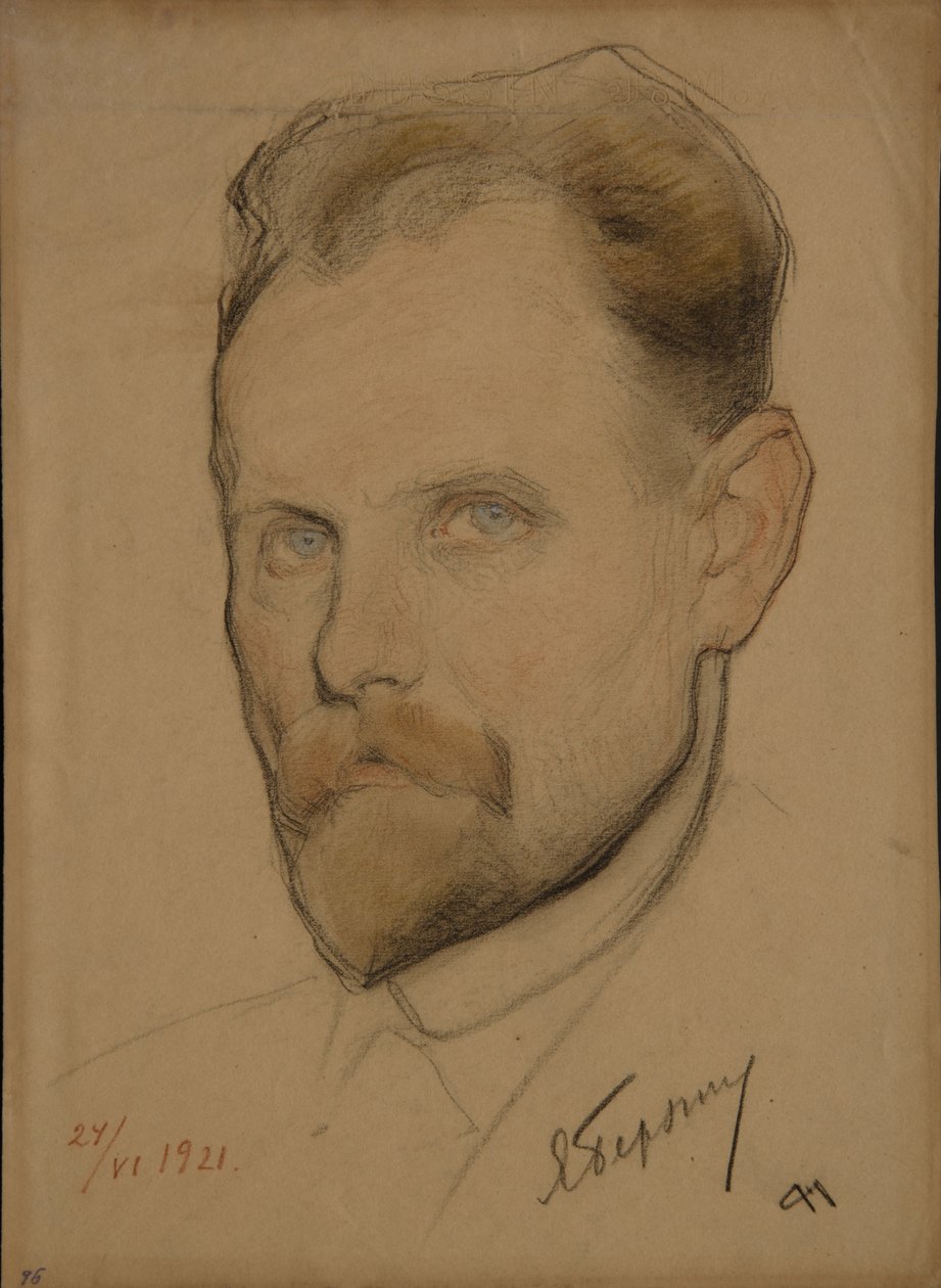 Porträt von Jan Berzin 1889-1938, 1921 von Nikolai Andreevich Andreev