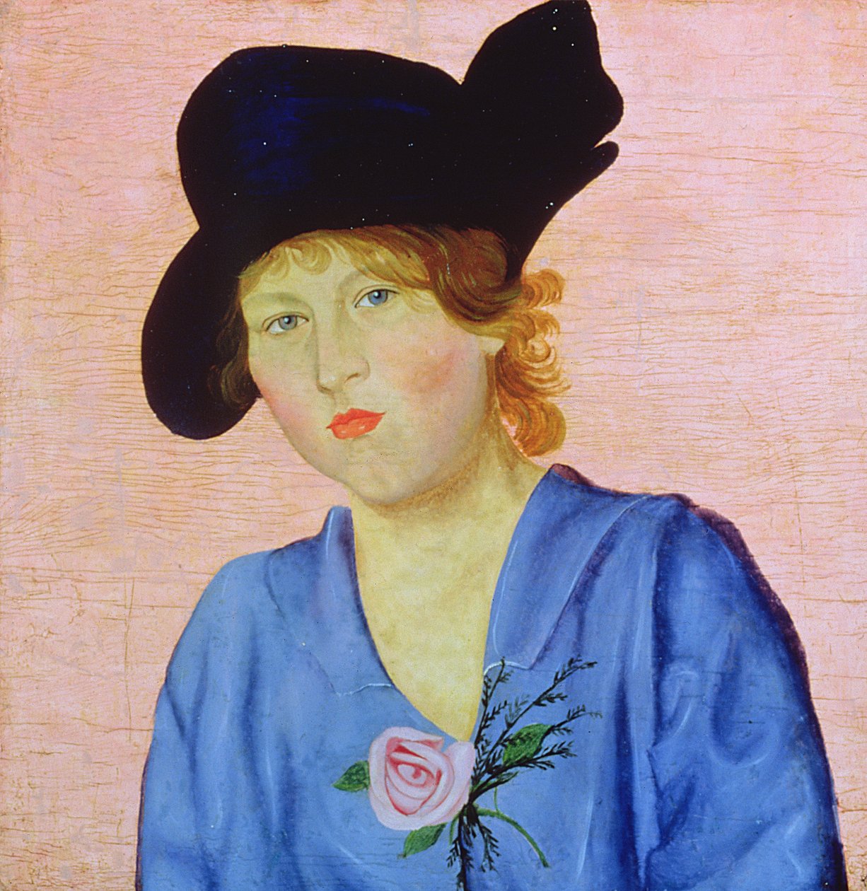 Porträt einer Frau in Blau von Nikolai Nikolaevich Popov