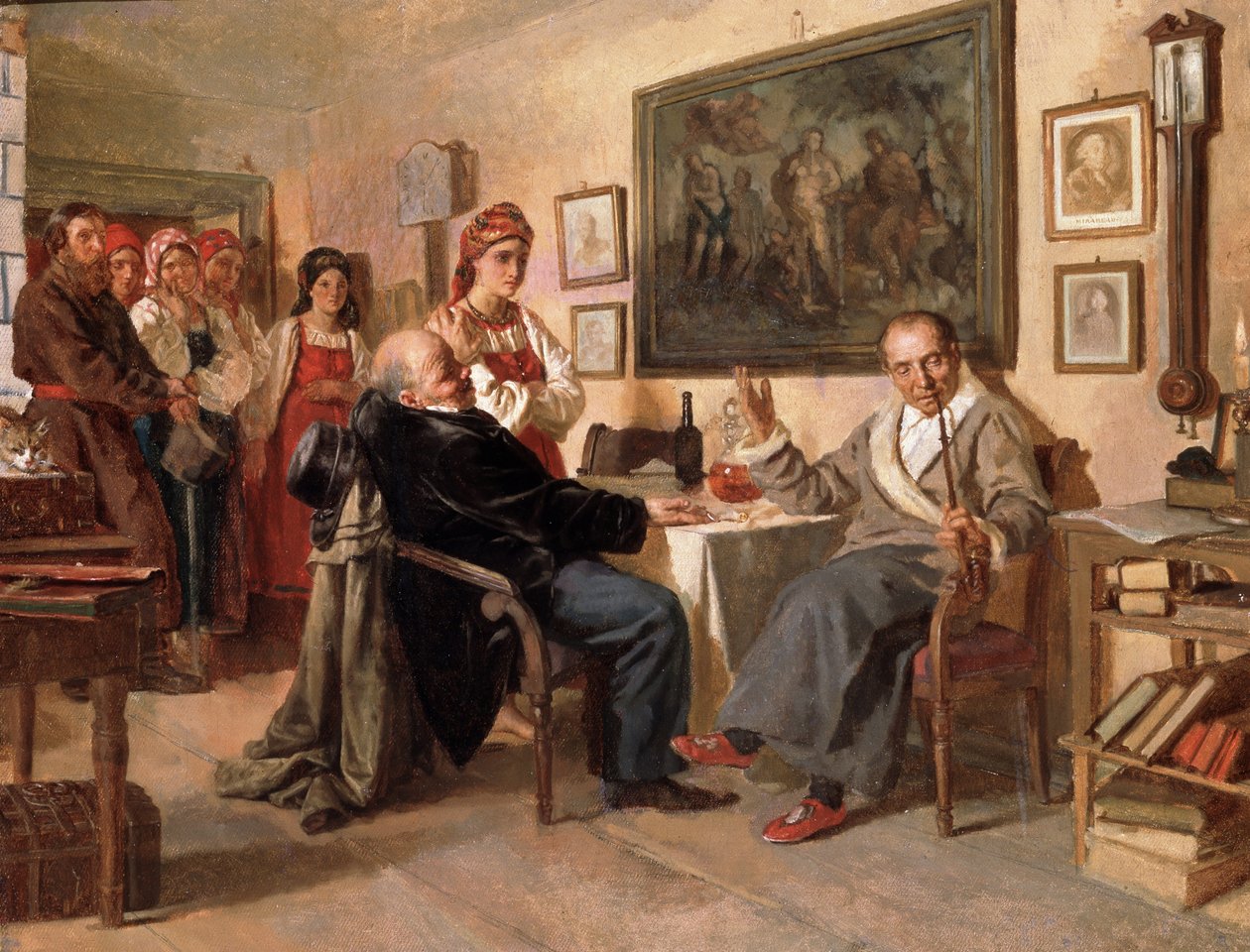 Der Markt. Der Verkauf von Leibeigenen von Nikolai Vasilievich Nevrev