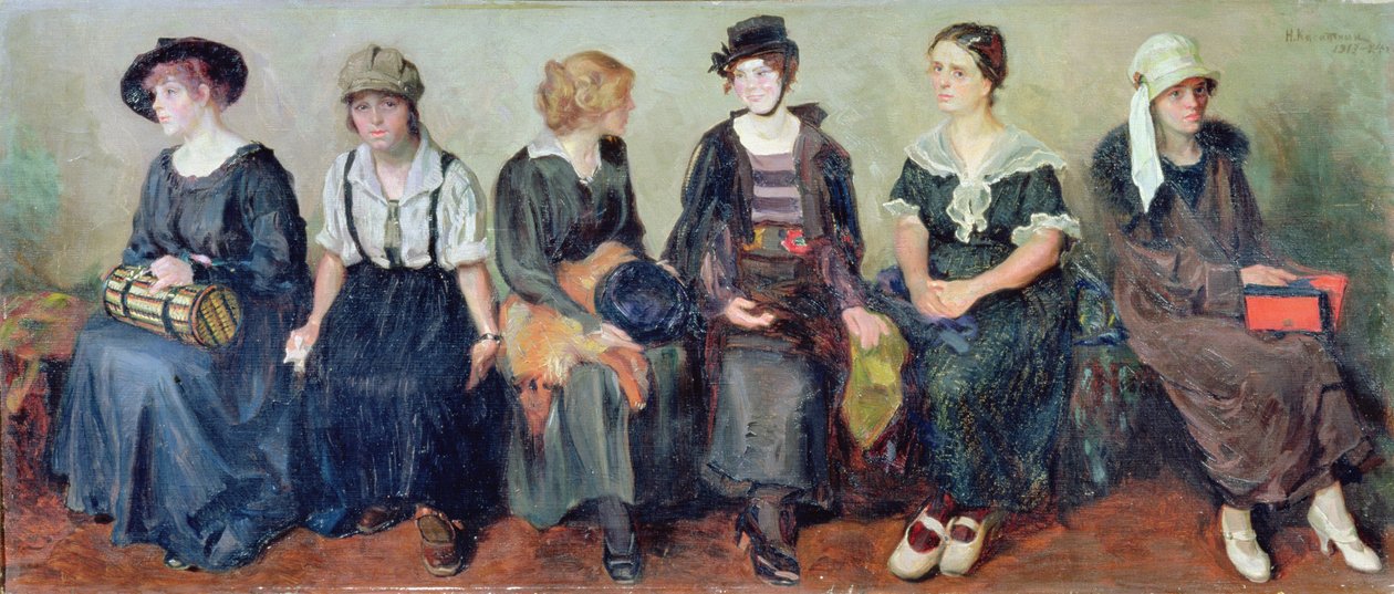 Gruppe von Schauspielern, 1913-24 von Nikolaj Alekseevich Kasatkin