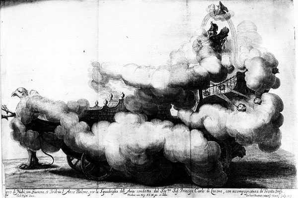Eine von Greifen gezogene und von Carlo di Loreno gelenkte Kutsche, graviert von Gerard Bouttats von Nikolaus van Hoy