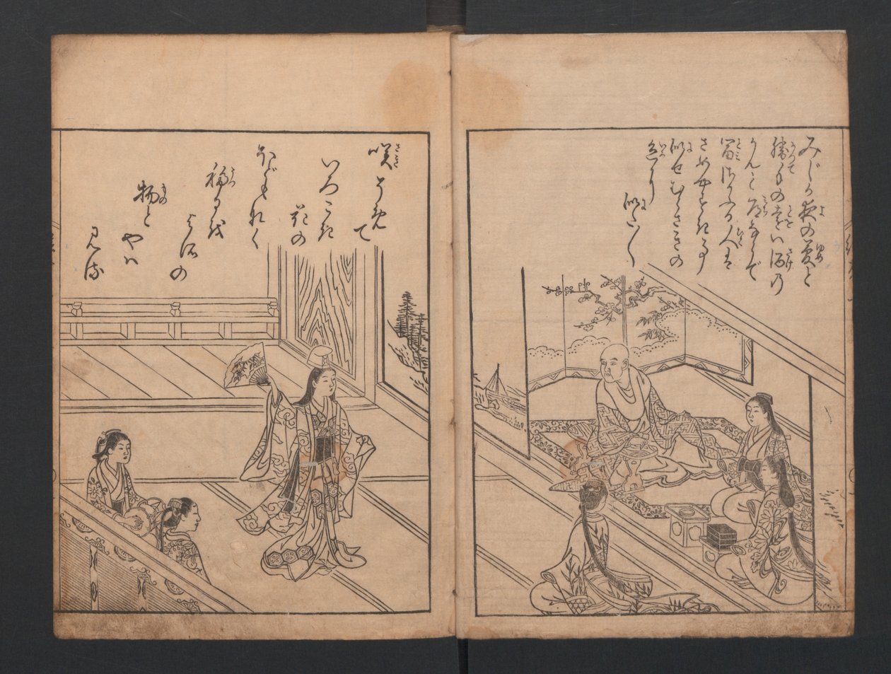 Bilderbuch: Tausendjähriger Berg Ehon Chitose-yama, 1740 von Nishikawa Sukenobu