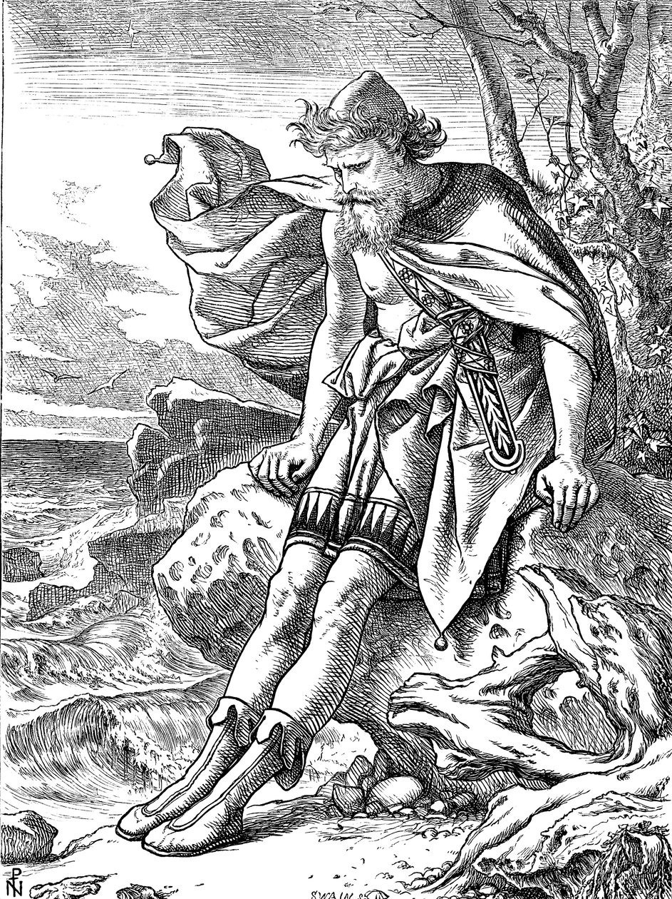 Odysseus auf Ogygia, 1864 von Noel Paton
