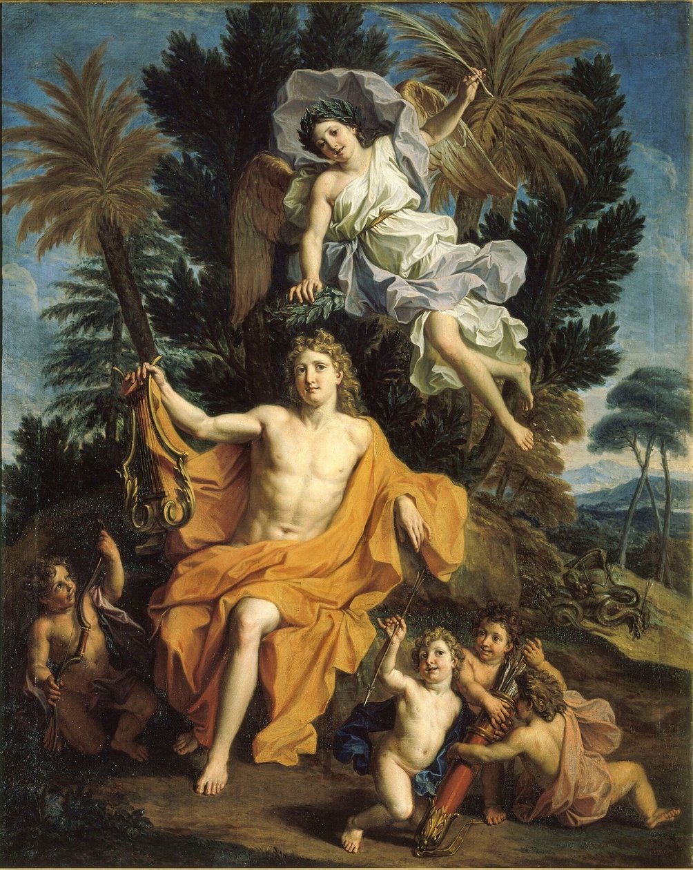 Apollon besiegt die Python-Schlange von Noël Coypel
