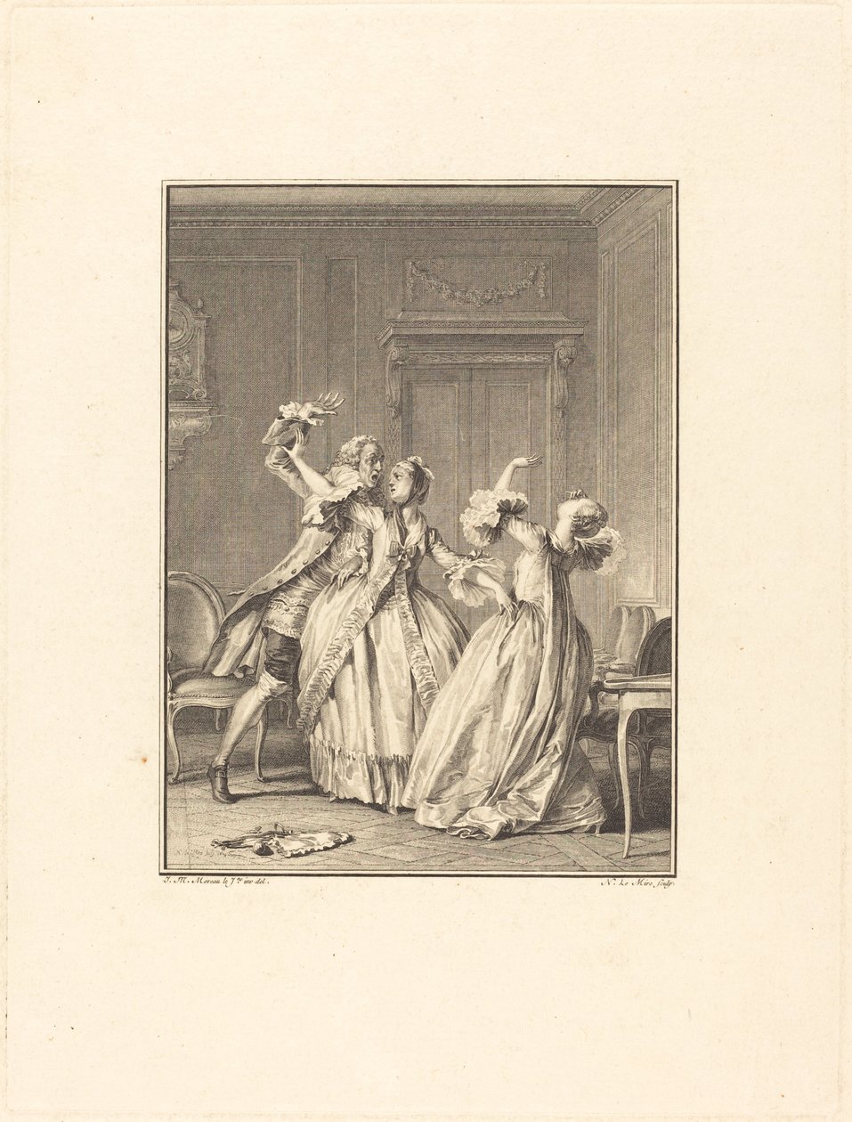 Der Schlag von Noël Le Mire after Jean Michel Moreau