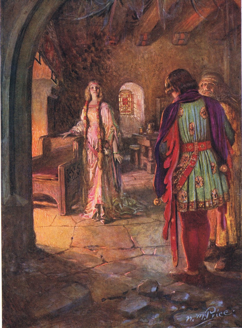 Geraint hatte nie eine so schöne und süße Dame gesehen, Illustration aus 