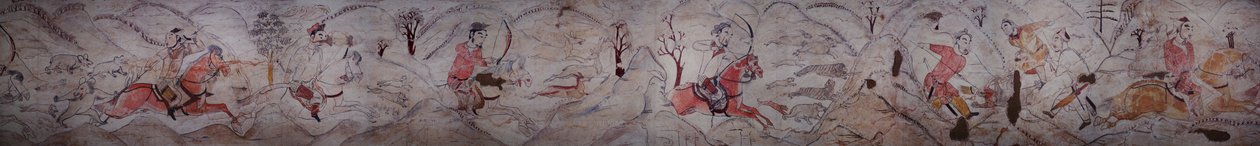 Wandmalerei aus einem Grab der Nördlichen Qi-Dynastie in Jiuyuangang, Xinzhou von Northern Qi Dynasty Chinese Scool