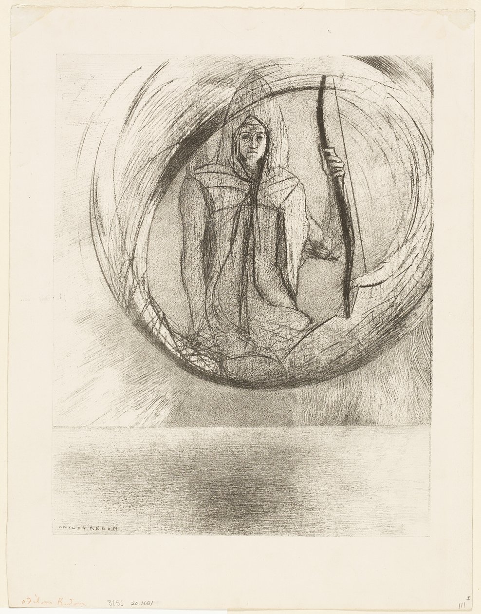 Und darüber hinaus, das Astrale Idol, die Apotheose, Platte 2 von 6 von Odilon Redon