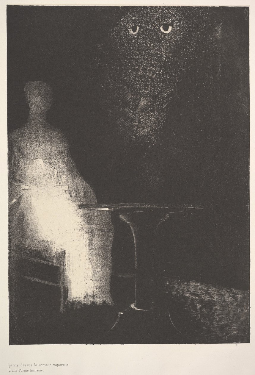 Unten sah ich die dunstigen Konturen einer menschlichen Gestalt von Odilon Redon