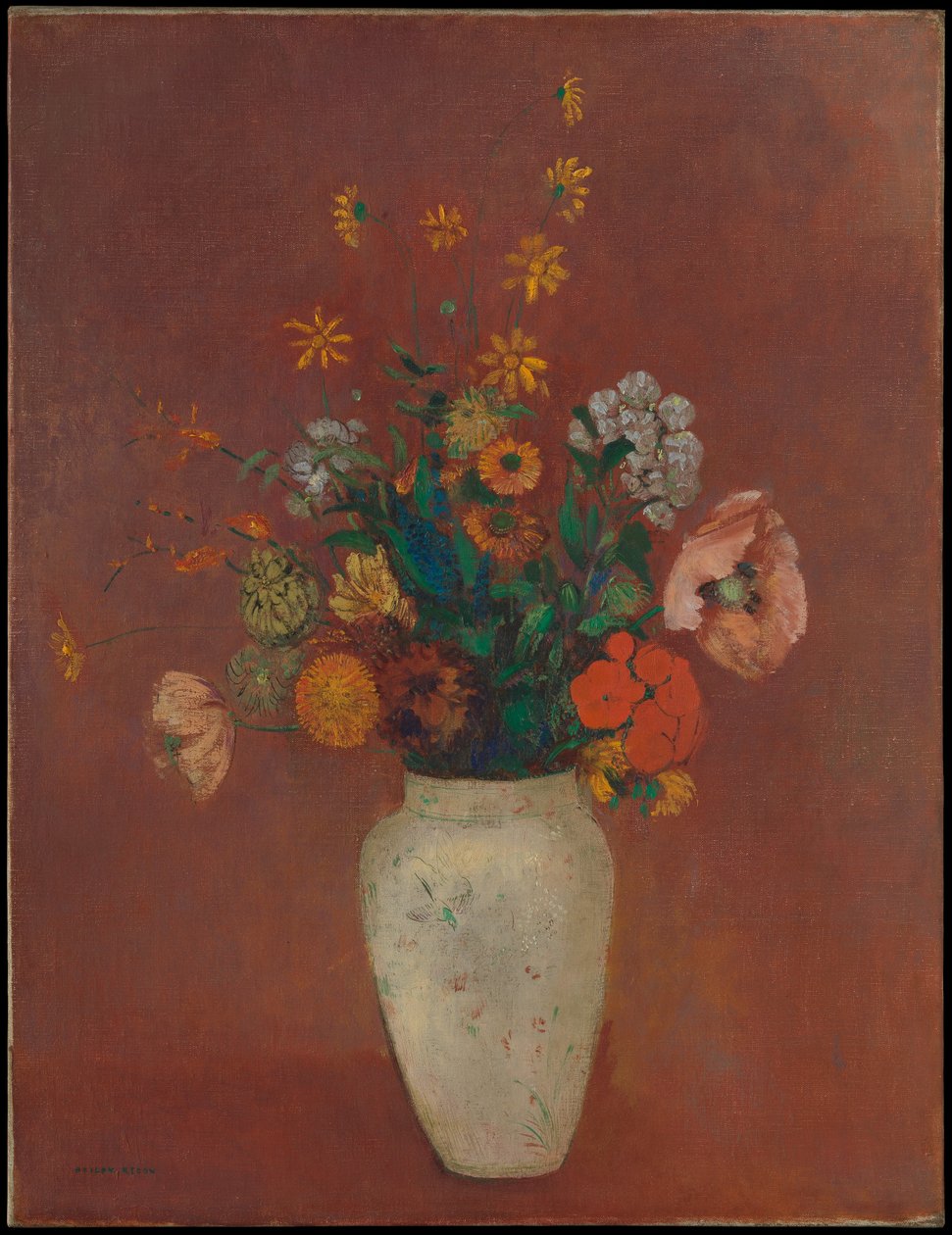 Blumenstrauß in einer chinesischen Vase von Odilon Redon