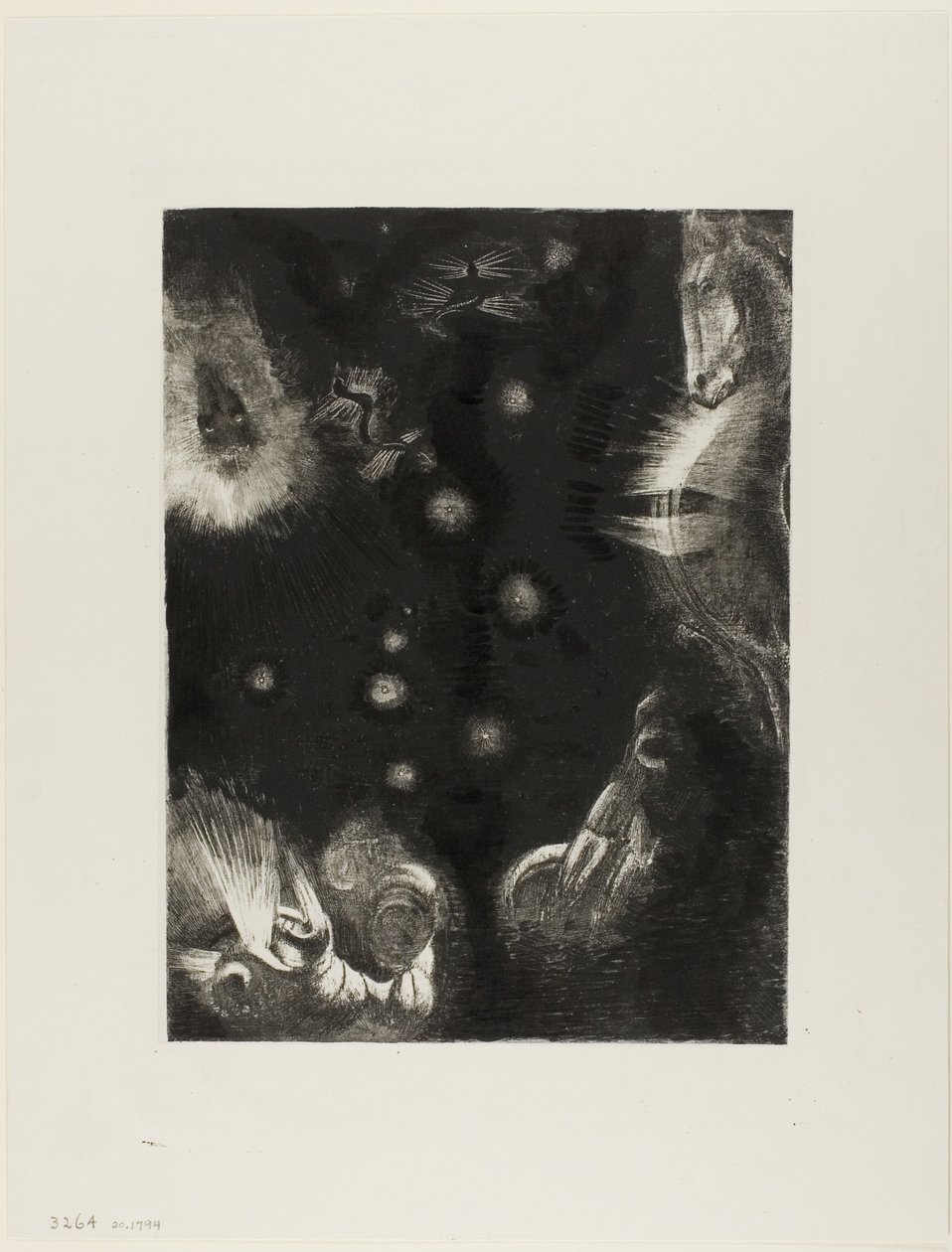 Verschiedene Völker bewohnen die Länder des Ozeans, Tafel 23 von 24 von Odilon Redon