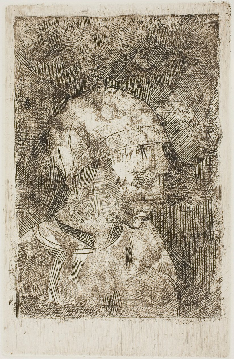 Kopf eines jungen Mädchens von Odilon Redon