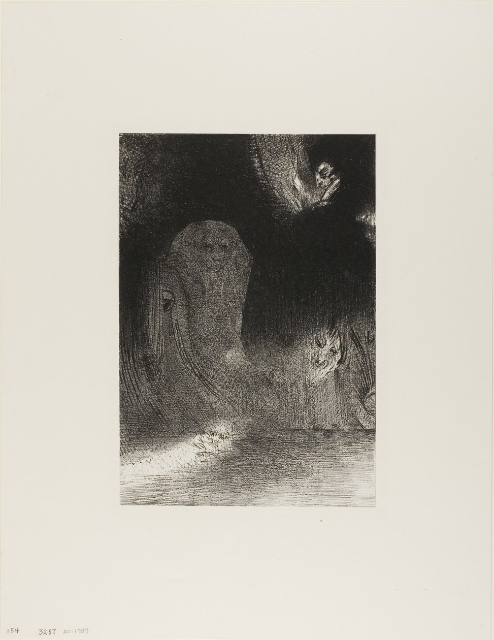 Ich habe manchmal am Himmel Formen von Geistern gesehen, Platte 21 von 24 von Odilon Redon