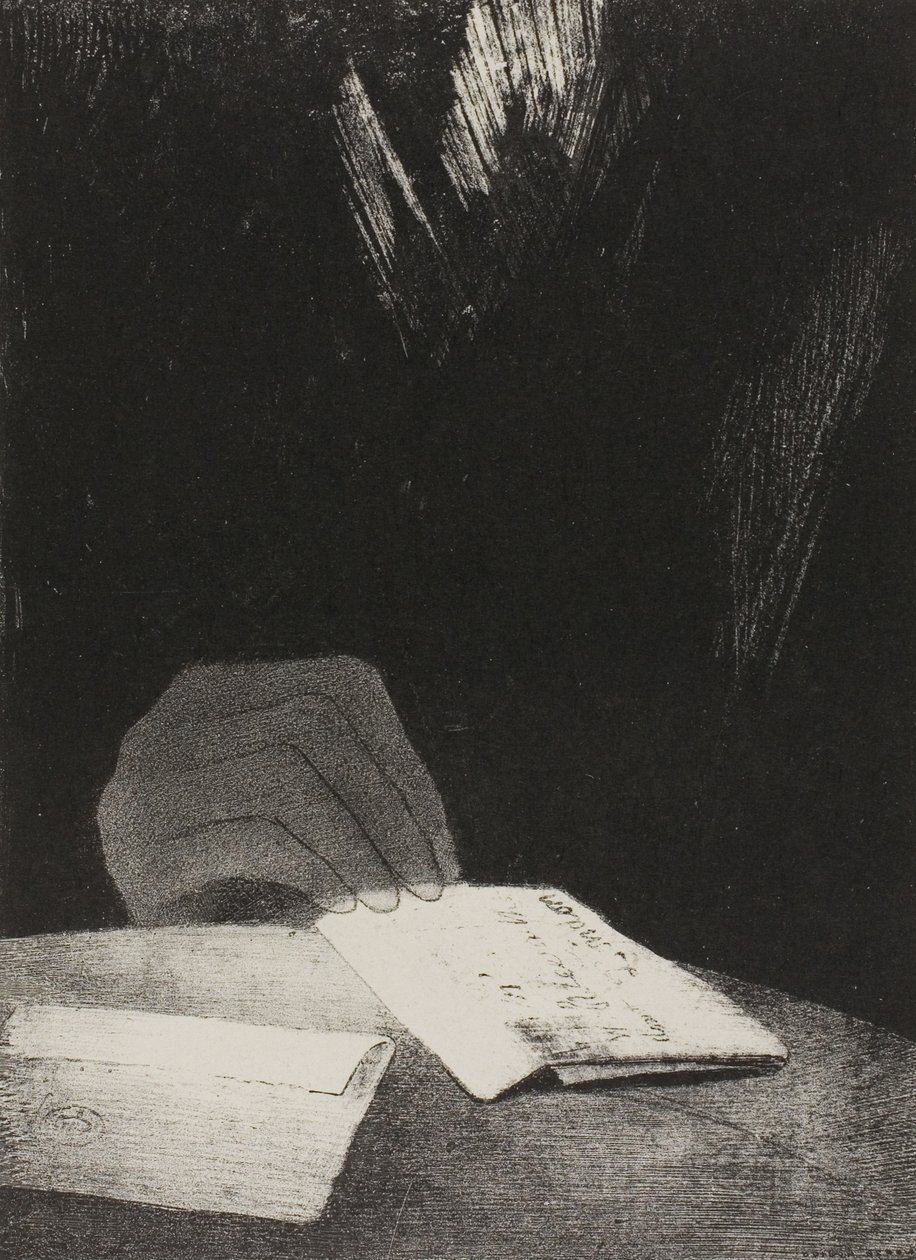 Es war eine Hand, scheinbar aus Fleisch und Blut wie meine eigene, Platte 4 von 6 von Odilon Redon