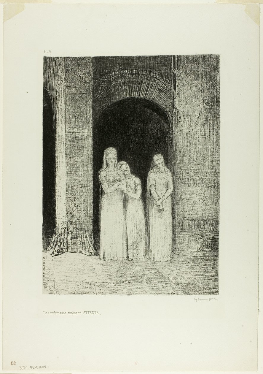 Die Priesterinnen warteten, aus Nacht von Odilon Redon