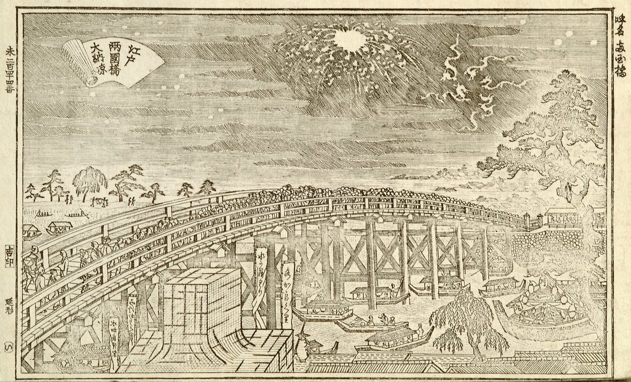 Buch der Ansichten von Edo, S. 25 von Okada Shuntosai