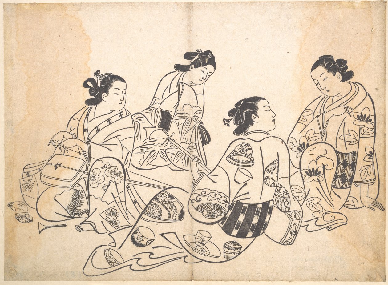 Gruppe von vier Frauen von Okumura Masanobu