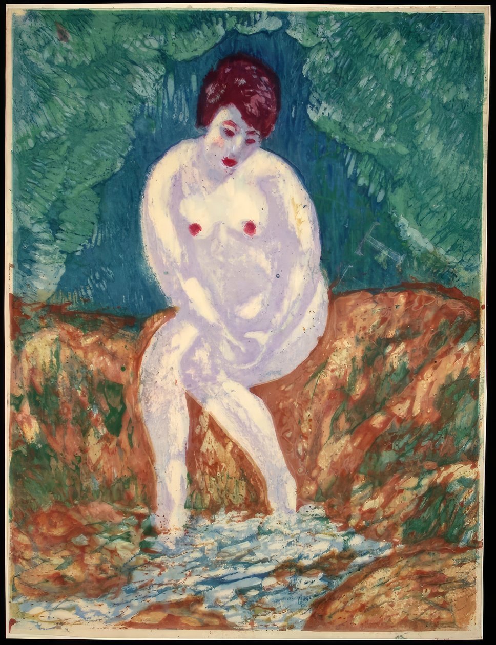 Eine Quelle, aus der Serie "Glück" von Onchi Kôshirô