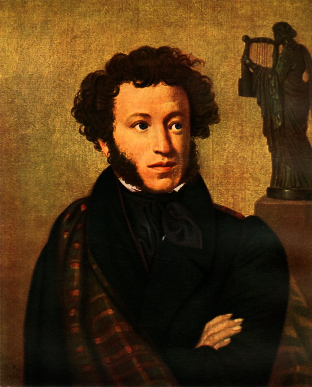 Porträt von Alexandr Sergejewitsch Puschkin, 1827, 1965 von Orest Adamovich Kiprensky
