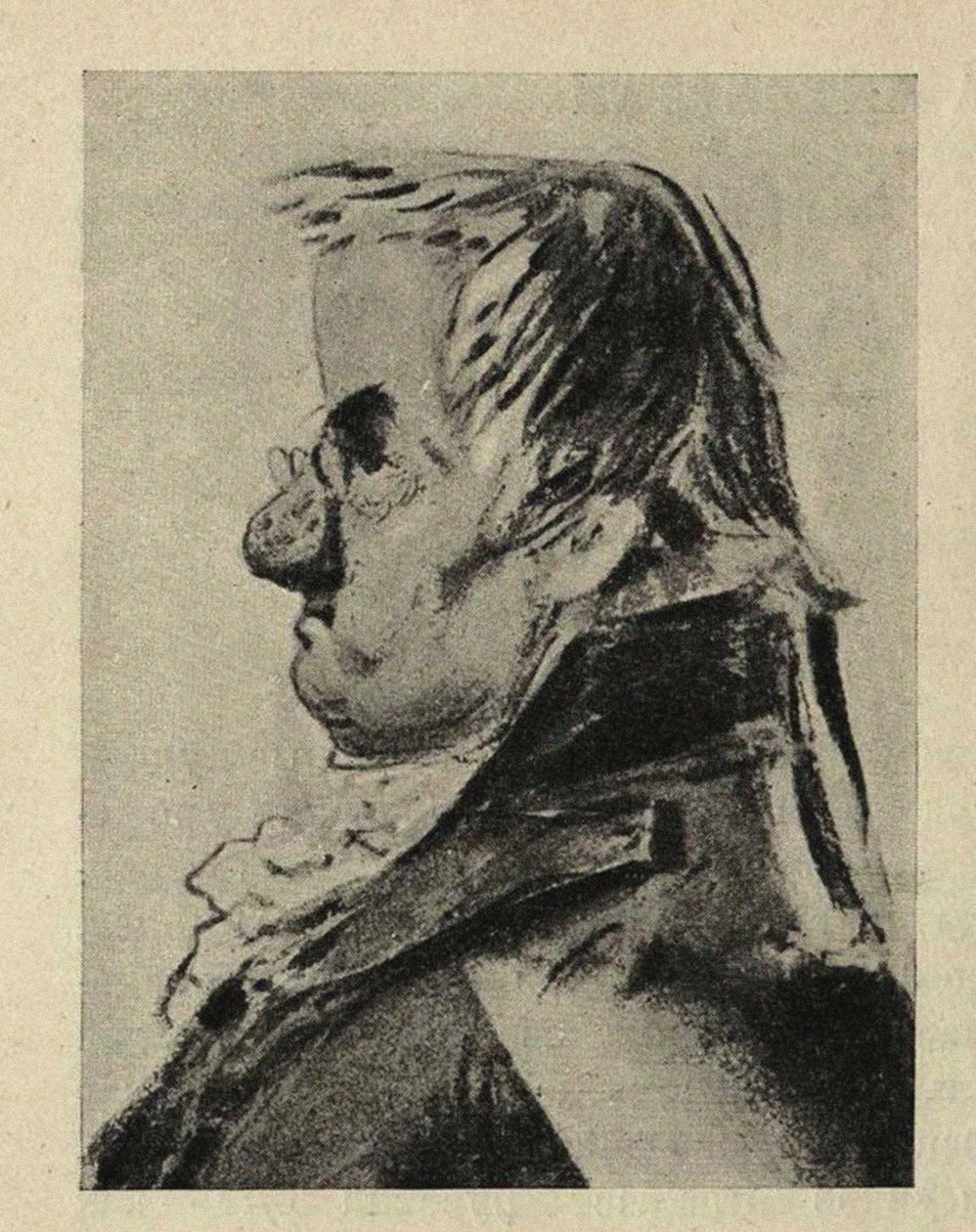 Porträtkarikatur des Architekten Giacomo Quarenghi, 1810er Jahre von Orlowski