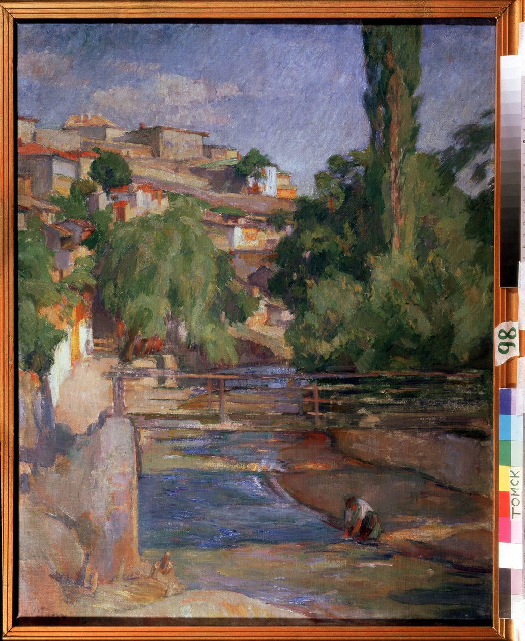 Landschaft mit Brücke und Fluss von Osip Emmanuilovich Braz
