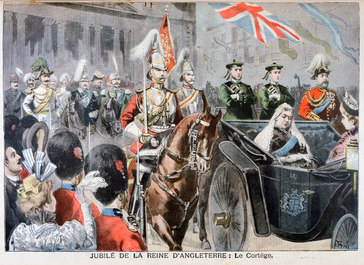 Prozession, Diamantenes Jubiläum von Königin Victoria, 1897 von Oswaldo Tofani