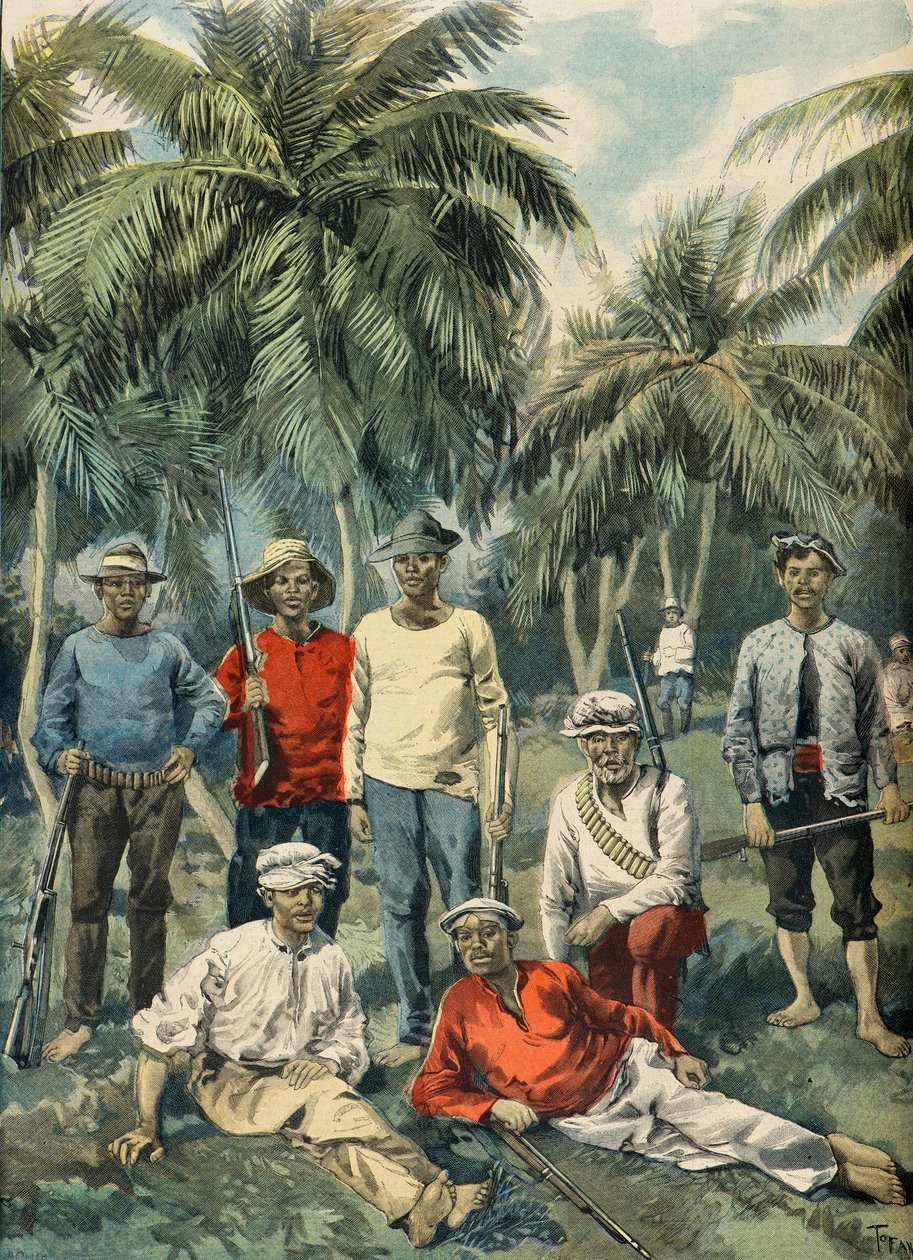 Porträt kubanischer Aufständischer, Spanisch-Amerikanischer Krieg 1898 von Oswaldo Tofani