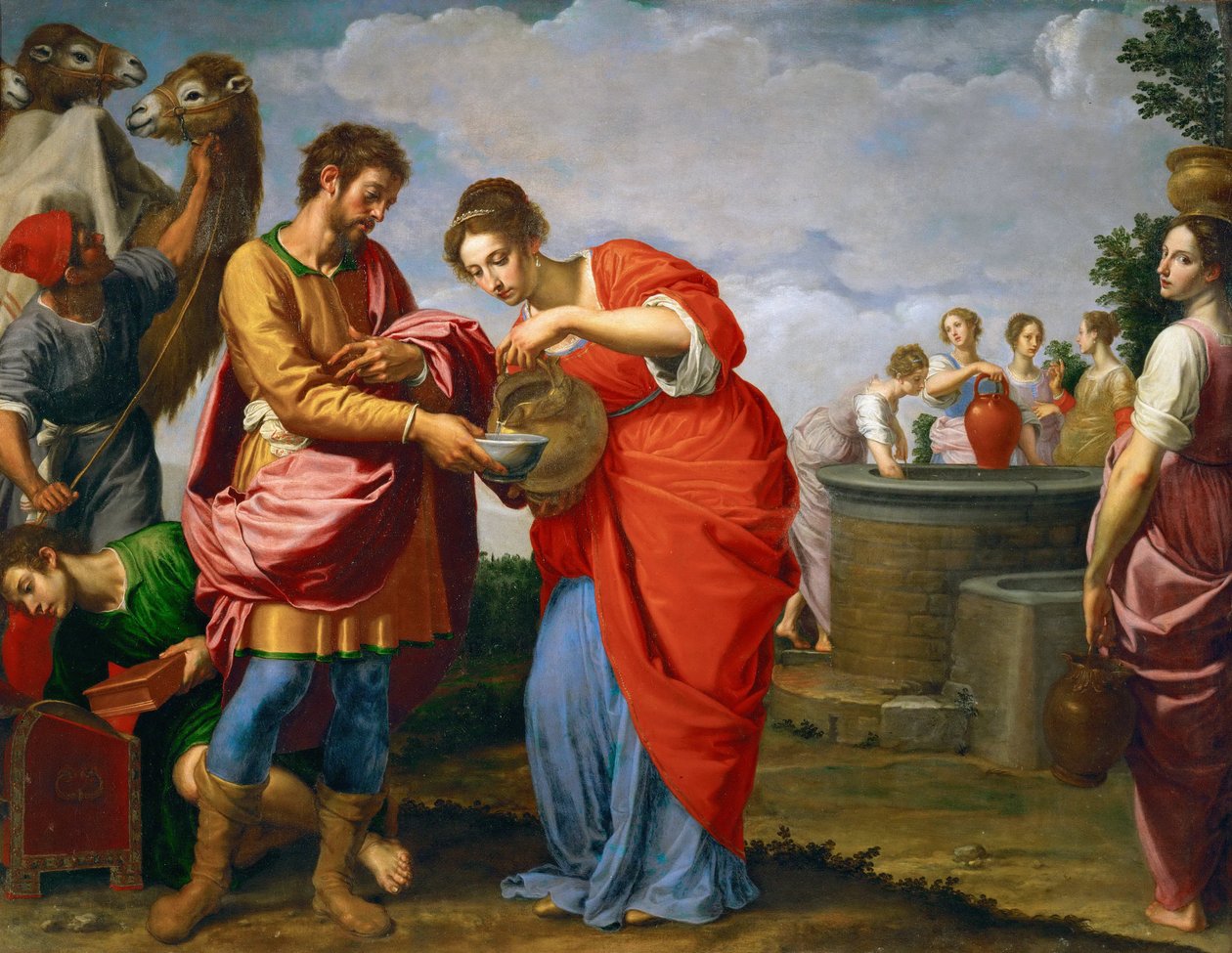 Rebecca und Eliezer am Brunnen von Ottavio Vannini