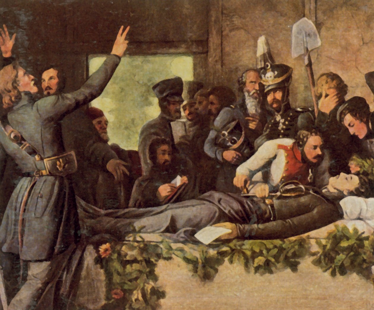 Die Lützower an Körners Leiche, 26. August 1813 von Otto Donner von Richter